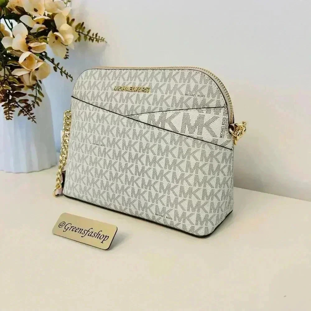 Michael Kors Jet Set Travel Medium Logo Dome Crossbody Bag MK - Picture 3 of 9